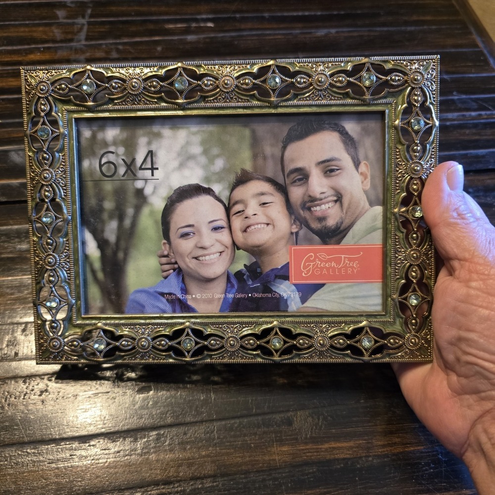 Vintage Y2k Filigree Trim 6x4 Picture Frame With Black Felt Back